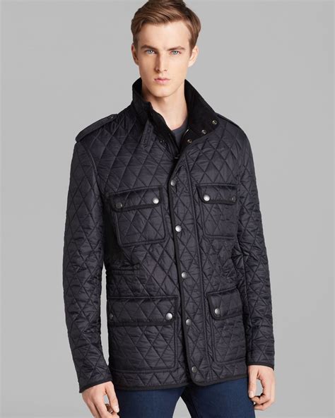 burberry russell quilted jacket men|burberry men's quilted bomber jackets.